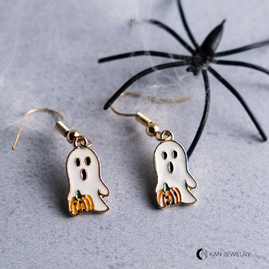 Aretes Ghost pumpkin